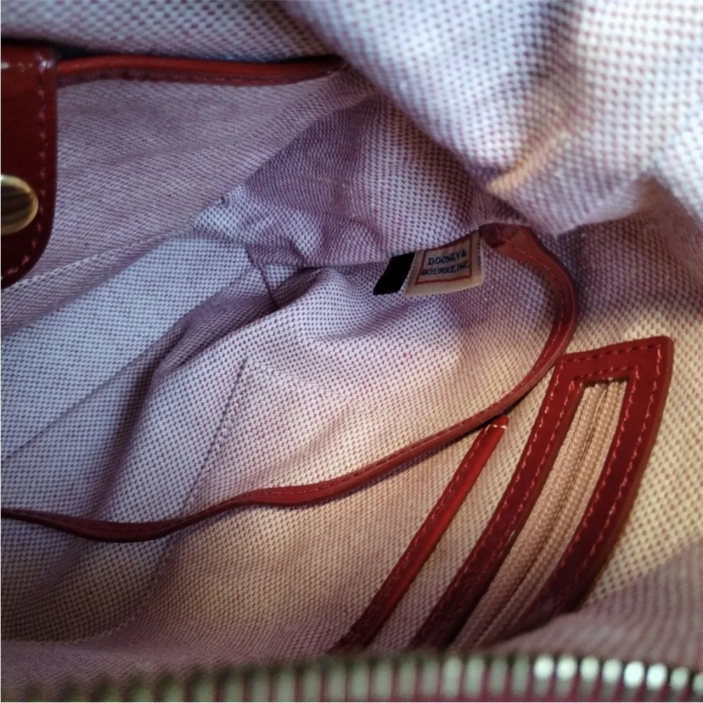 Dooney and Bourke Red Patent Leather Hobo Bag